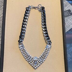 CAbi Silver and Black Chain Necklace